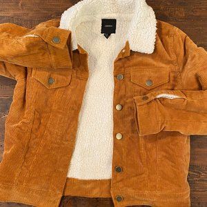 Sherpa lined Corduroy Jacket Forever 21size M